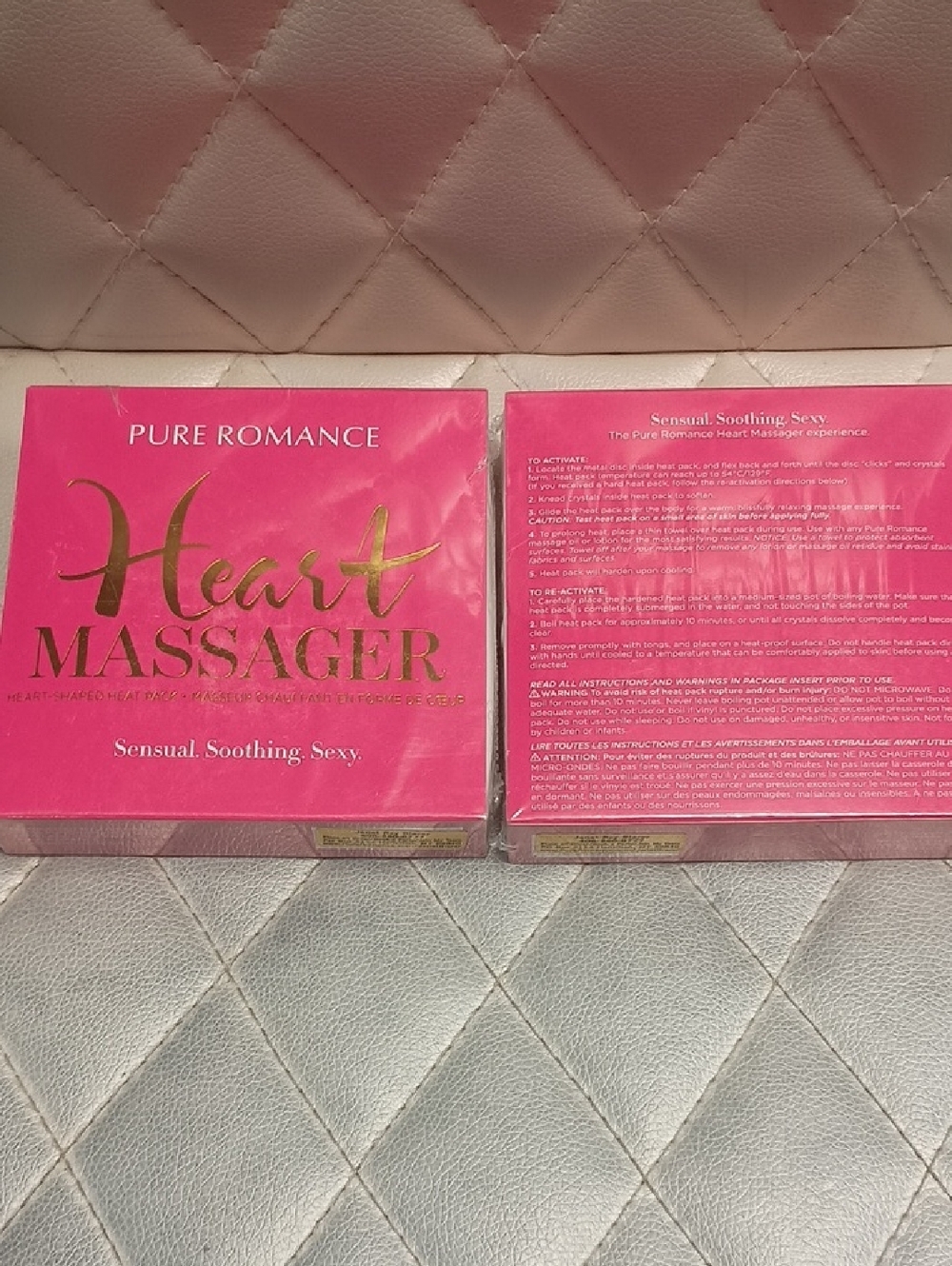 Pure Romance Heart Massager - Bright Pink Packaging